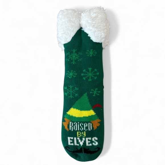 The Elf on the Shelf Accessories - The Elf On The Shelf Buddy Womens Faux Sherpa Slipper Socks Christmas NEW